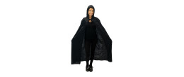 Cape noire de 140cm en velours avec capuche en vente chez Be Happy