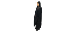 Cape noire de 140cm en velours avec capuche en vente chez Be Happy