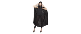 Cape noire de 140cm en velours avec capuche en vente chez Be Happy