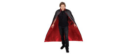 Cape réversible noire et rouge en satin avec col pour adulte en vente