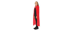 Cape à capuche rouge en velours 100cm pour enfant en vente chez Be Happy
