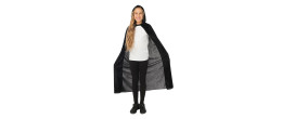 Cape à capuche noire en velours 100cm pour enfant en vente chez Be Happy