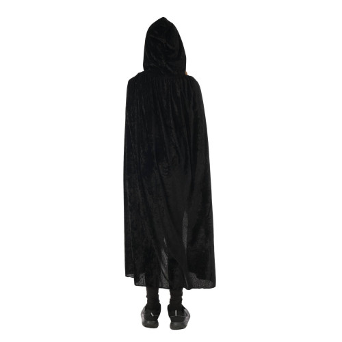 Cape à capuche noire 70 cm