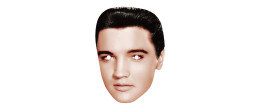 Masque célébrité musicien Elvis Presley en carton en vente chez Be Happy à Paris et en ligne