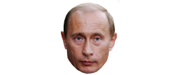Masque président Russe Vladimir Poutine en carton en vente chez Be Happy à Paris et en ligne
