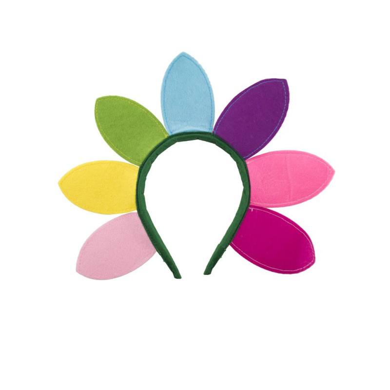 Serre tête fleurs multicolore