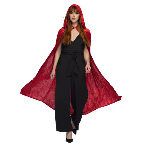 Cape velours rouge de 170cm en vente chez Be Happy à Paris