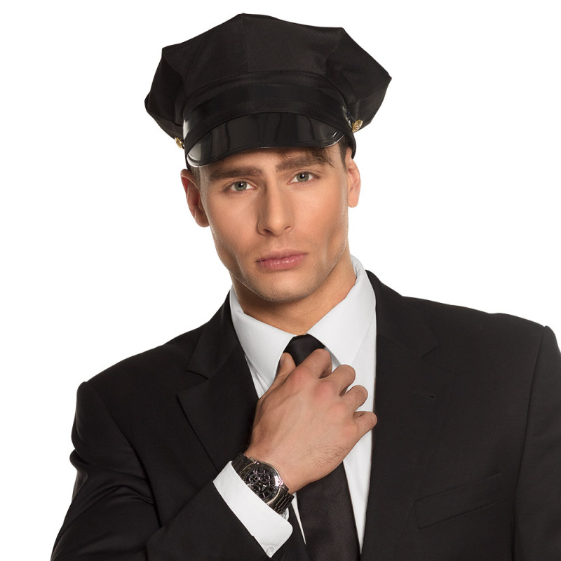 Casquette de chauffeur, képi chauffeur taxi, voiturier en vente pour adulte à Paris.