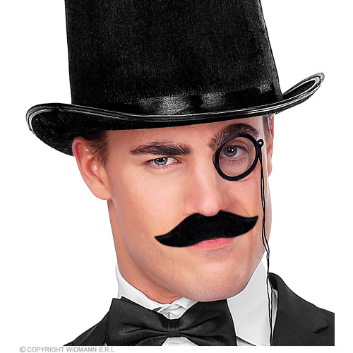 Fausse moustache noire multi personnage pour adulte en vente.