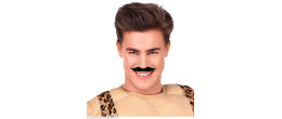 Fausse moustache noire multi personnage pour adulte en vente.
