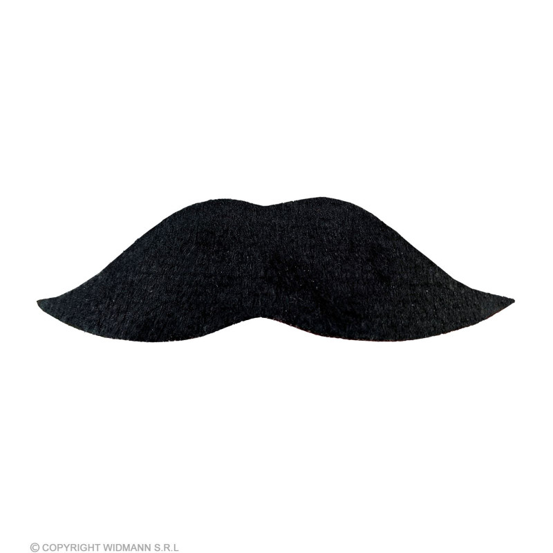 Fausse moustache noire multi personnage pour adulte en vente.