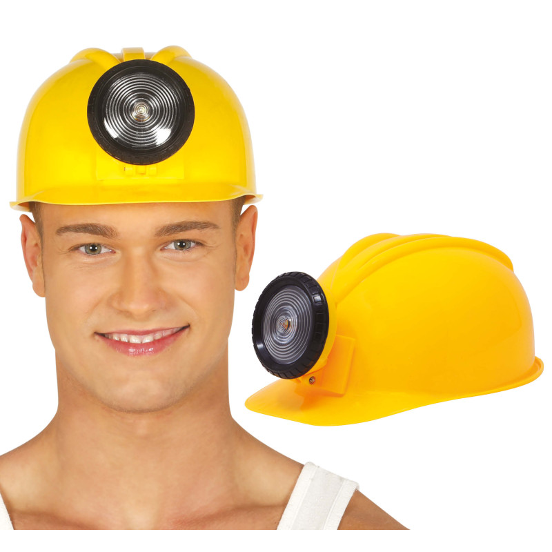 Casque chantier avec lampe