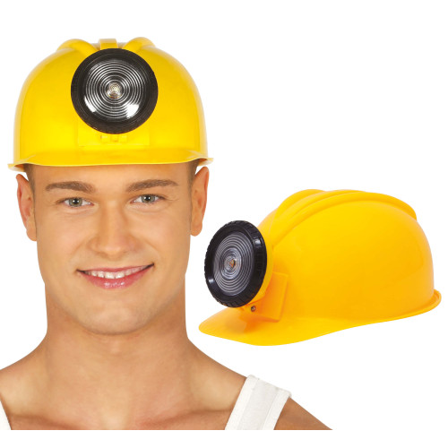 Casque chantier avec lampe