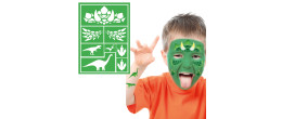 Pochoir maquillage dinosaure pour enfant en vente chez Be Happy à Paris et en ligne.