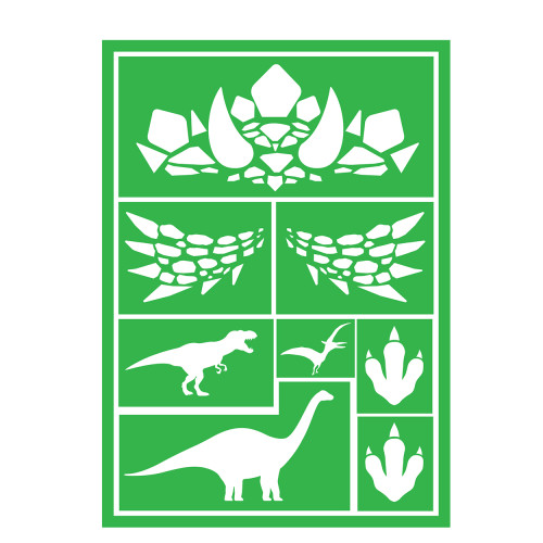 Pochoir maquillages dinosaure