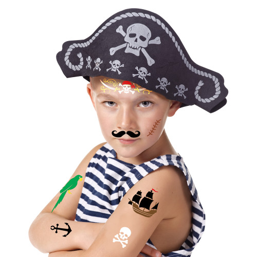 Pochoir maquillage pirate pour enfant en vente chez Be Happy à Paris et en ligne.