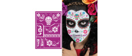 Pochoir maquillage dia de los muertos mexicaine pour enfant en vente chez Be Happy à Paris et en ligne.