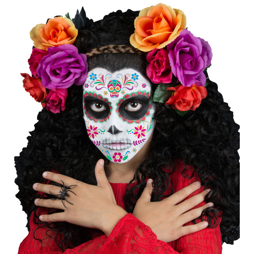 Pochoir maquillage dia de los muertos mexicaine pour enfant en vente chez Be Happy à Paris et en lign