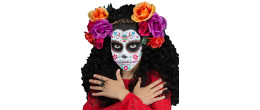 Pochoir maquillage dia de los muertos mexicaine pour enfant en vente chez Be Happy à Paris et en lign