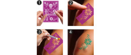 Pochoir maquillage dia de los muertos mexicaine pour enfant en vente chez Be Happy à Paris et en lign
