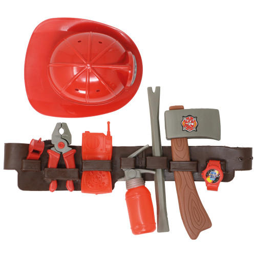 Ceinture pompier avec accessoires et casque rigide pour enfant en vente chez Be Happy à Paris et en ligne.