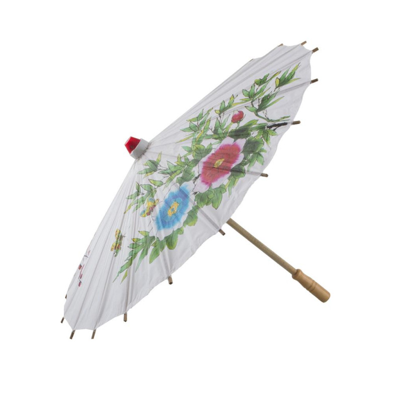 Ombrelle chinoise véritable en bamboo et papier de 60cm en vente chez Be Happy à Paris et en ligne