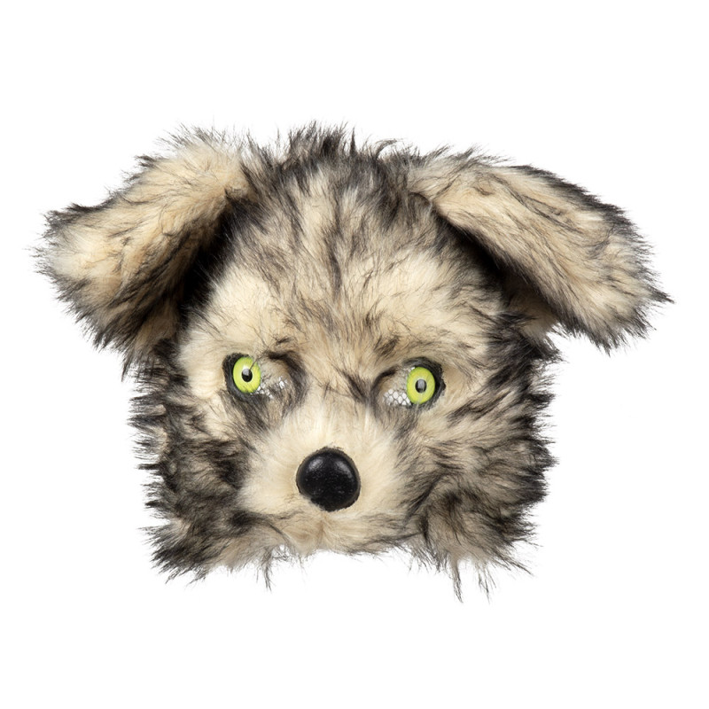 Masque peluche Loup luxe pour adulte en vente à Paris chez Be Happy et en ligne.