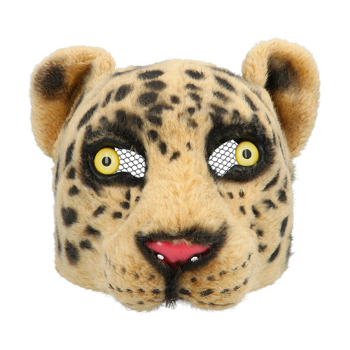 Masque peluche Léopard luxe pour adulte en vente à Paris chez Be Happy et en ligne.