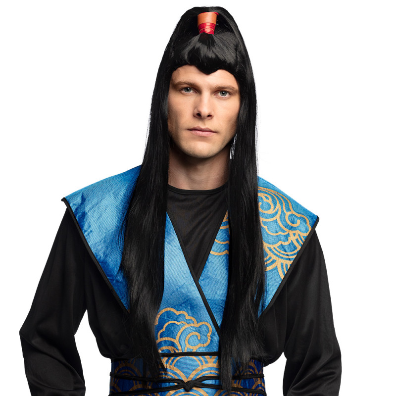 Perruque samouraï, ninja cheveux long pour homme en vente chez Be Happy à Paris et en ligne.