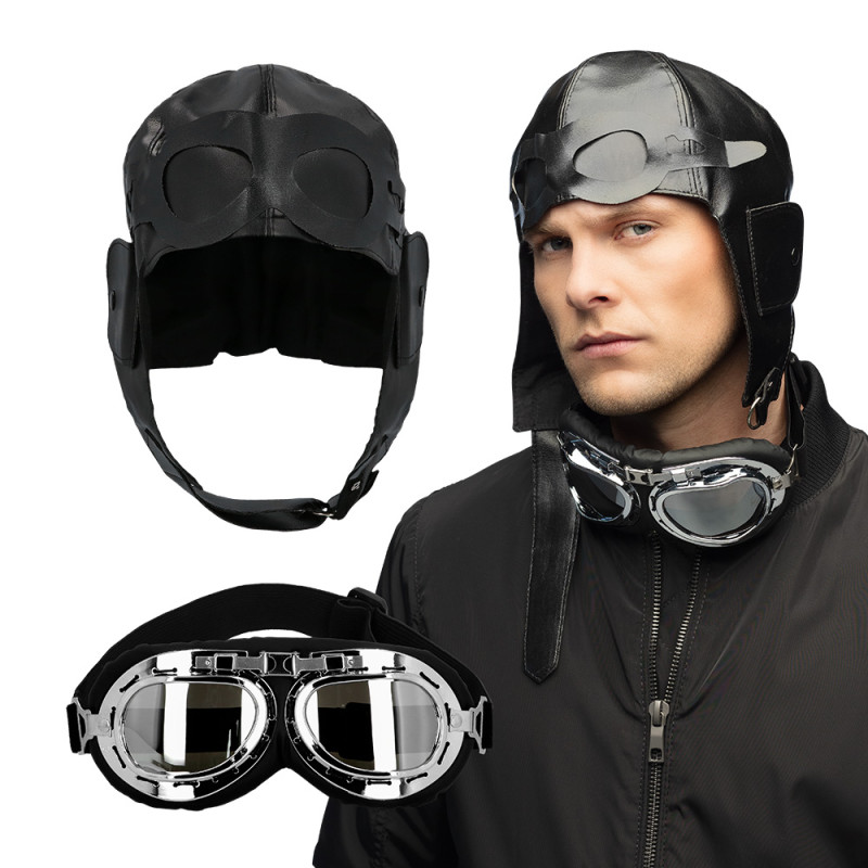 Set chapeau aviateur