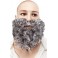 Barbe et moustache frisée gris