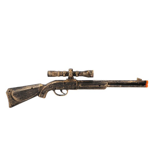 Pistolet rétro 1900, steampunk couleur doré en vente chez Be Happy à Paris et en ligne.