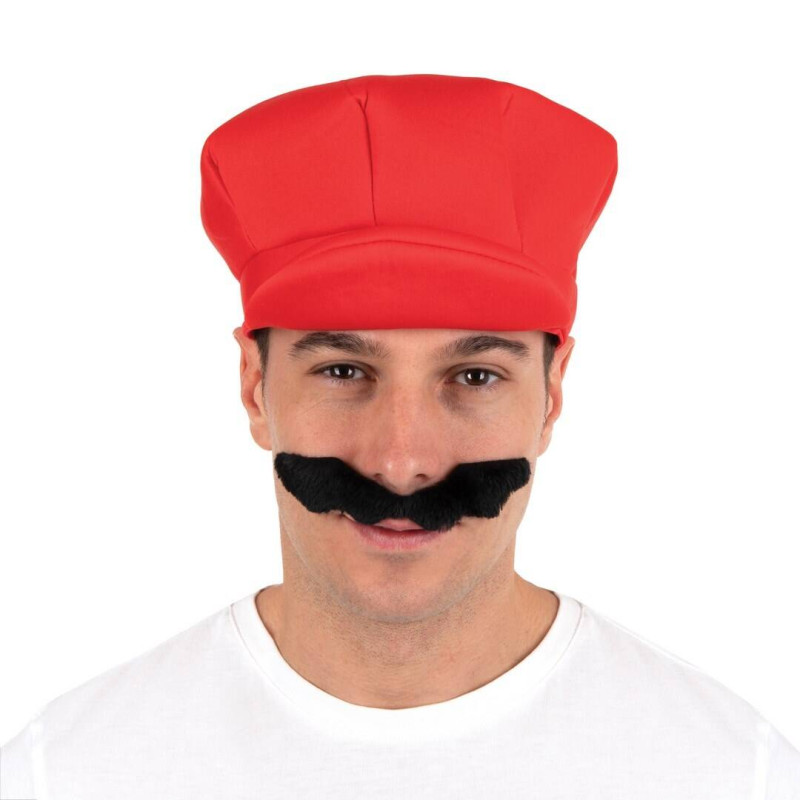 Casquette de plombier mario rouge pour adulte en vente à Paris chez Be Happy