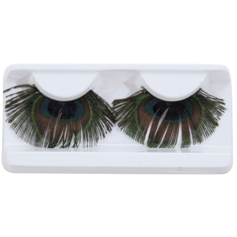 Faux cils plume Paon