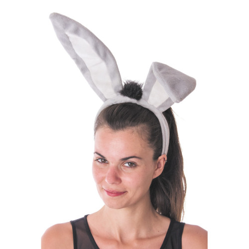 Serre tête oreille d'âne grise pour enfant et adulte en vente à Paris chez Be Happy.