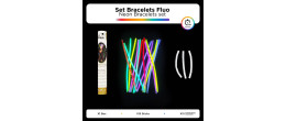Bracelets fluo lumineux vendu par 15 chez Be Happy à Paris et en ligne.