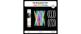 Bracelets fluo lumineux vendu par 50 chez Be Happy à Paris et en ligne.