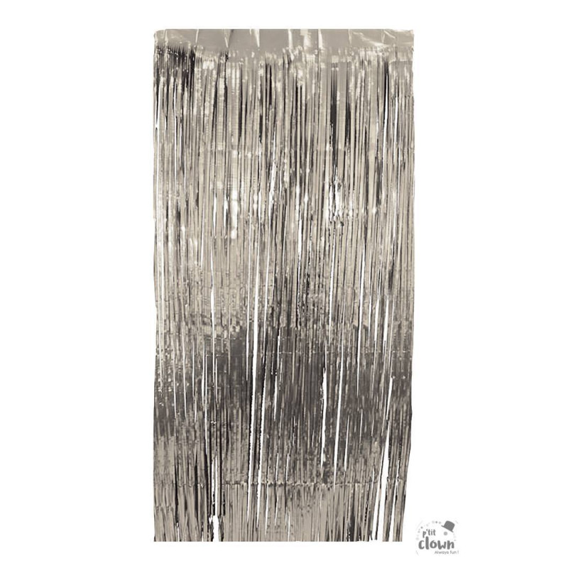 Rideau lamé 1m argenté