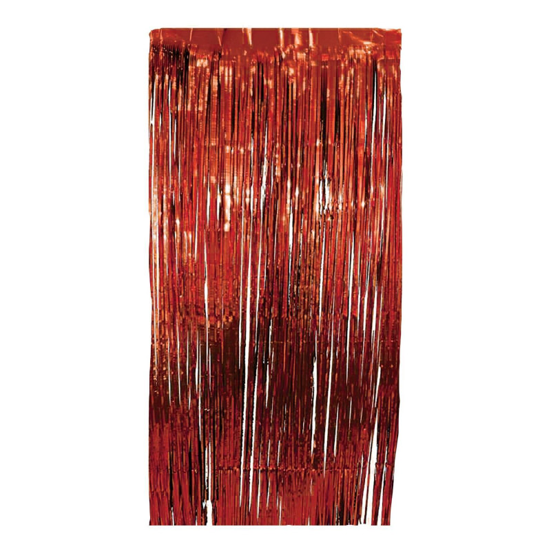 Rideau lamé 1m rouge