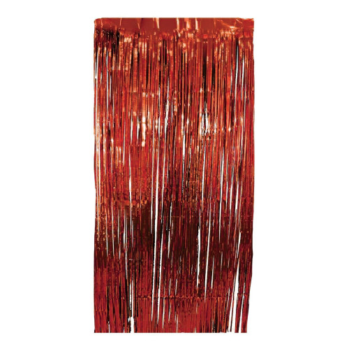 Rideau lamé 1m rouge