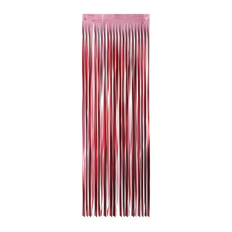 Rideau lamé 1m rose
