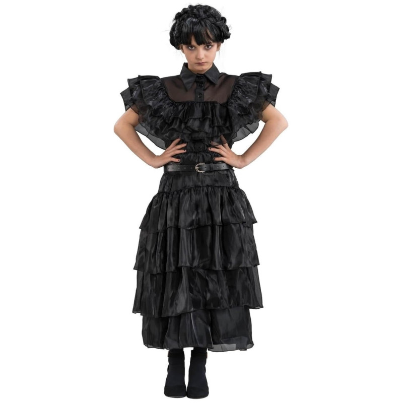 Robe de bal mercredi addams enfant, déguisement mercredi enfant en vente Paris