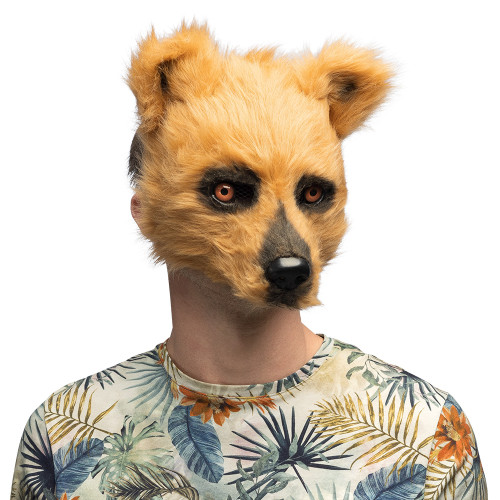 Masque peluche Ours brun luxe pour adulte en vente à Paris chez Be Happy et en ligne.