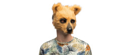 Masque peluche Ours brun luxe pour adulte en vente à Paris chez Be Happy et en ligne.
