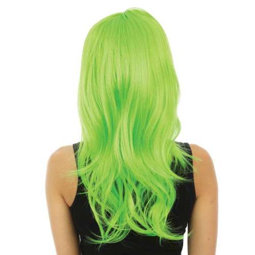 Perruque Lola verte avec frange pour adulte en vente à Paris et en ligne