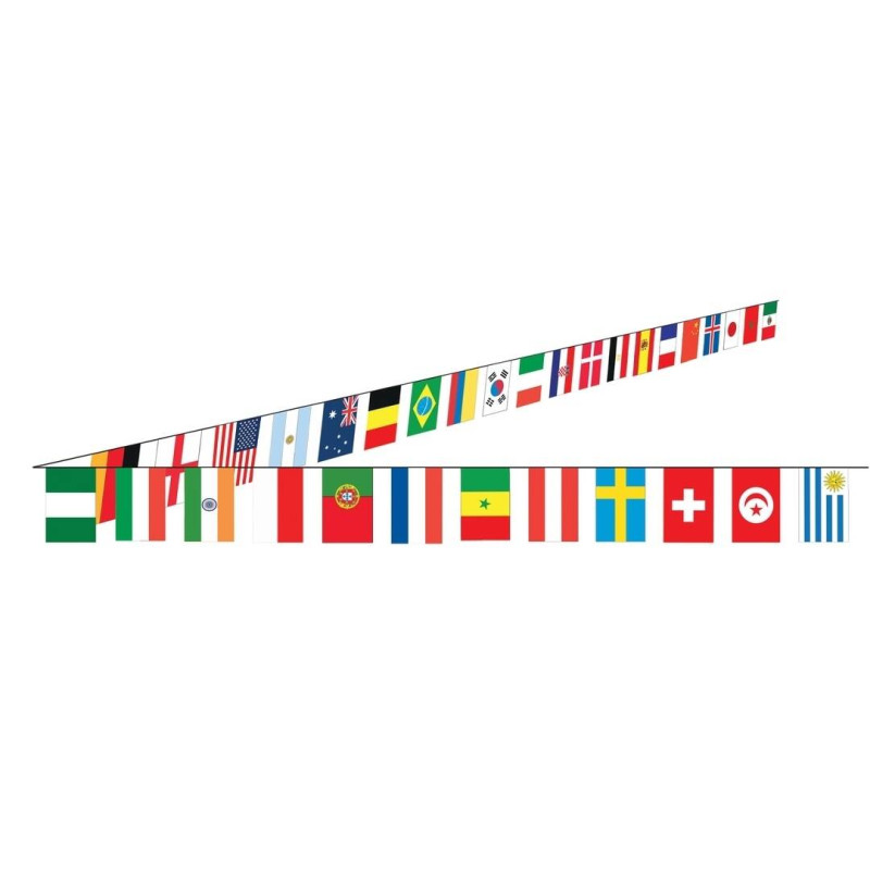 Guirlande drapeaux 32 pays
