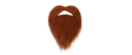 Barbe bouc long avec moustache couleur châtain en vente chez Be Happy.