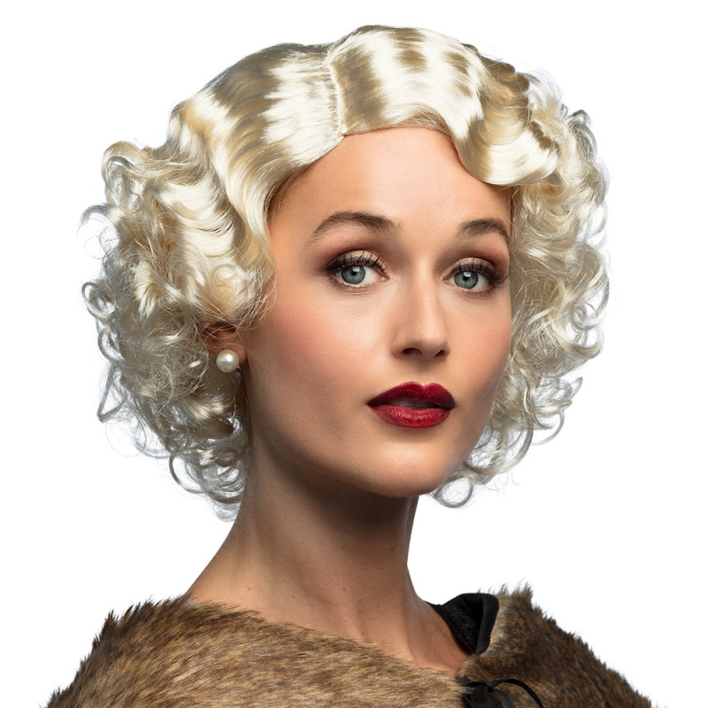 Perruque broadway charleston année 1920 blonde femme en vente chez Be Happy