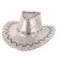 Chapeau cowboy sequin argenté