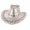 Chapeau cowboy sequin argenté
